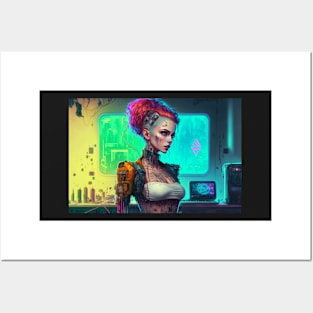 Cyberpunk Hacker Posters and Art